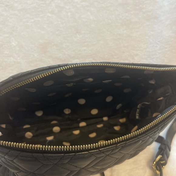 Classic Anne Klein Handbag Quilted‎ Black With Gold Hardware - Picture 5 of 12